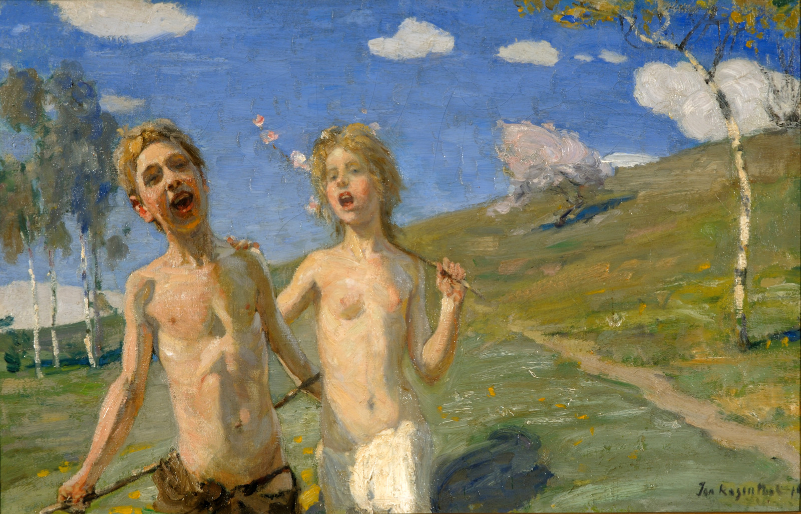 jubilant children